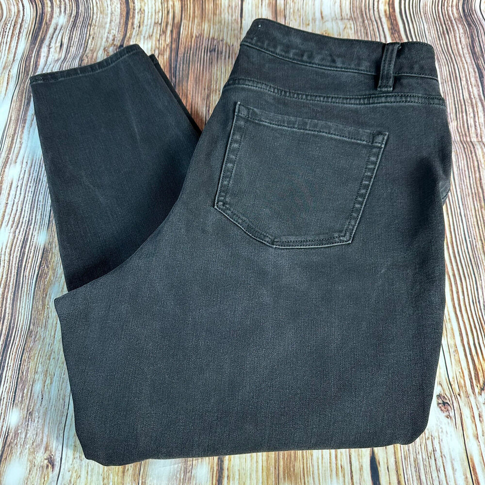Lane Bryant FLEX High Rise Skinny Womens Size 16 Black Jeans Denim Pants 35x27